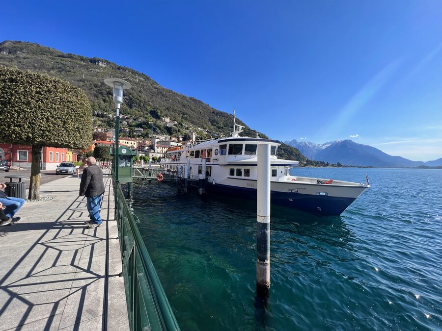 Ferry boat at Gravedona pier
